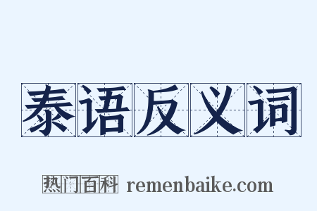 泰语反义词是什么意思的图片